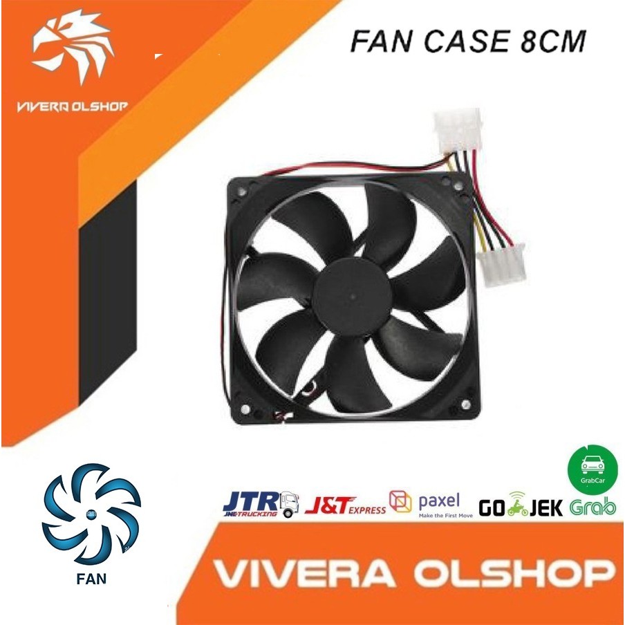 Fan Case Casing 8cm - Fan Case PC Black Hitam [diameter 8cm]