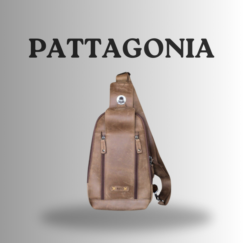 Kael leather goods-tas Selempang Kulit Asli Pria Patagonian– Sling Bag Premium Kulit Sapi Asli, Styl