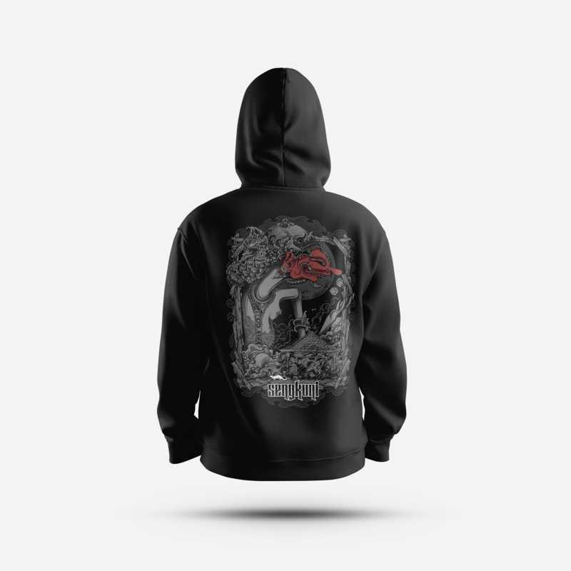 HOODIE CULTURE HERO SENGKUNI Wayang Jawa Pria Budaya Klasik Premium Fleece Original Wayang Kulit Kur