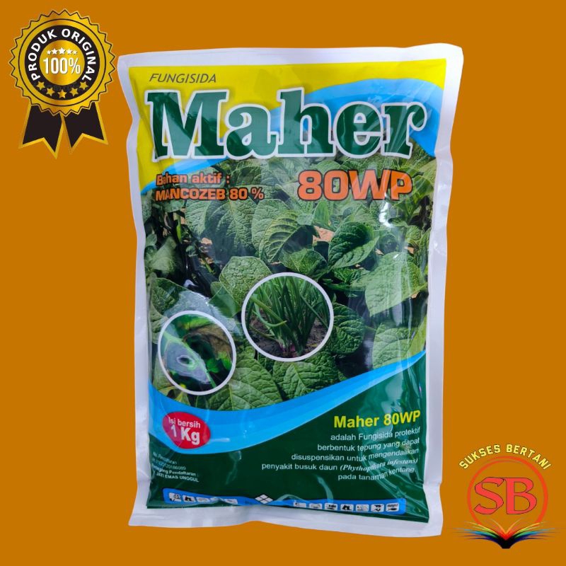FUNGISIDA MAHER 80 WP ( KUNING ) MANCOZEB 80 % - 1KG
