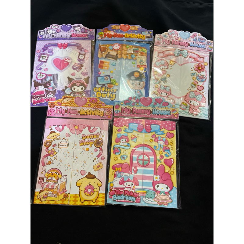 

5 pcs Stiker activity lucu