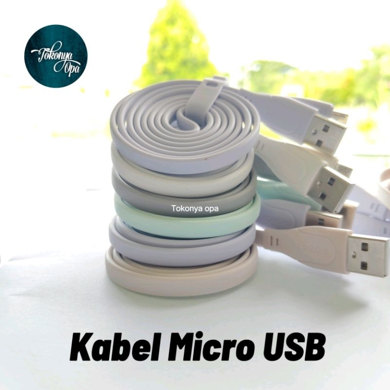 Kabel Data Robot USB Micro Kaber Charger Casan Robot For Android
