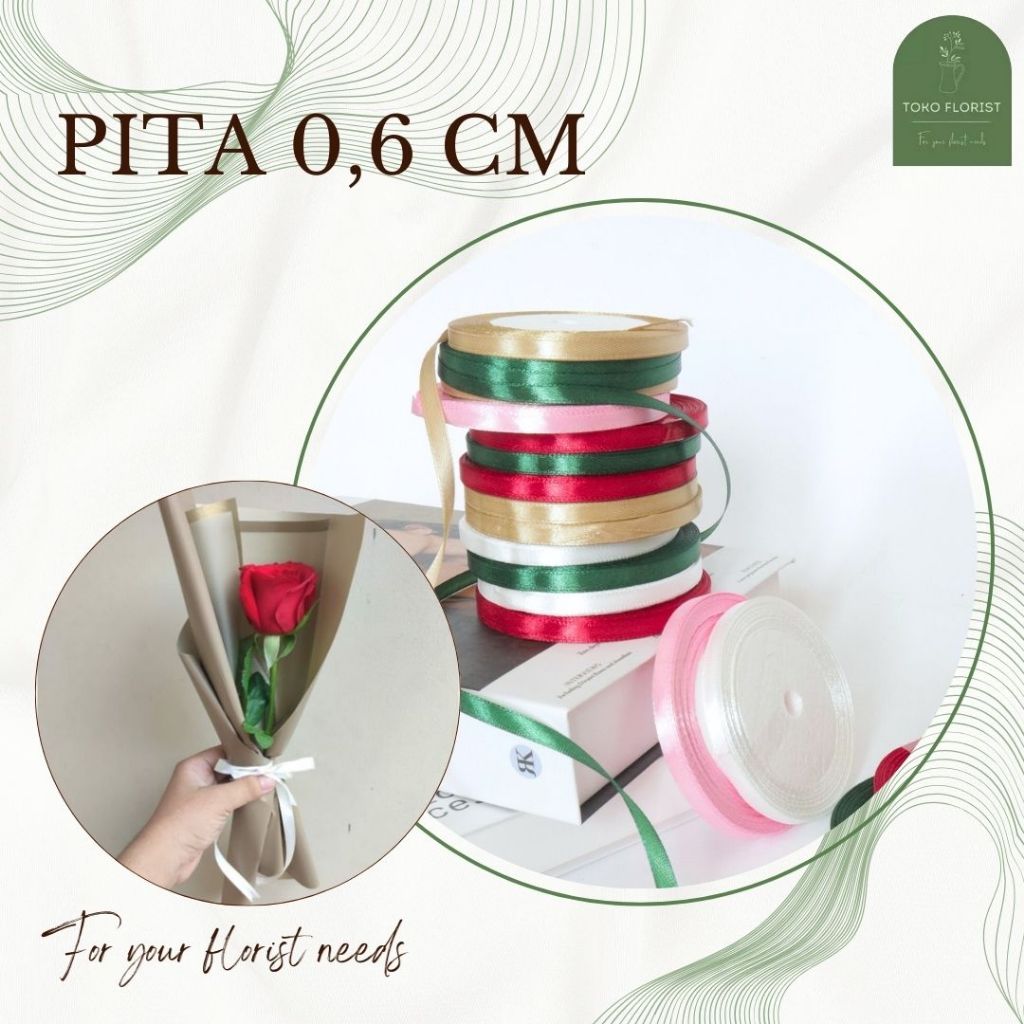 

ECER Pita Satin 0.6cm 10 yard / pc