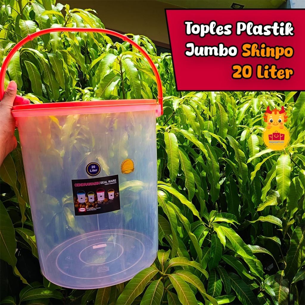 [SHINPO] Toples Plastik Jumbo 20 Liter 621 H | Toples Jumbo | Toples Gagang