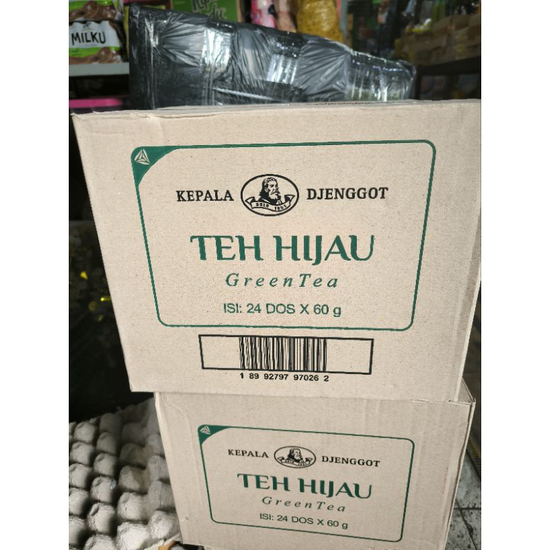 1 Dus Teh Hijau Premium Kepala Djenggot Isi 24 Kotak x 25 Kantung x 60 Gr