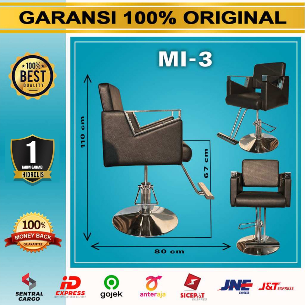 Kursi Hidrolis Tinggi MI-3 Furniture Barbershop Kursi Pangkas Rambut Hidrolik dan Putar Kursi Potong