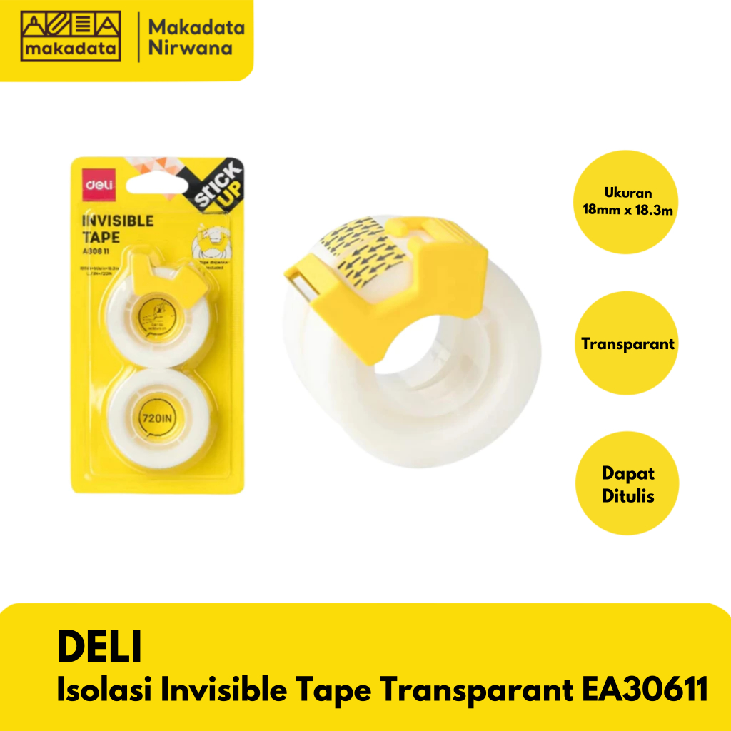 

DELI INVISIBLE TAPE/SELOTIP TRANSPARANT EA30611 (1 PCS)