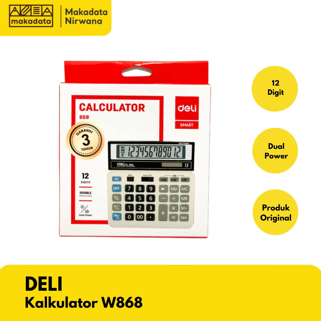 

DELI CALCULATOR/KALKULATOR W868 (1 PCS)
