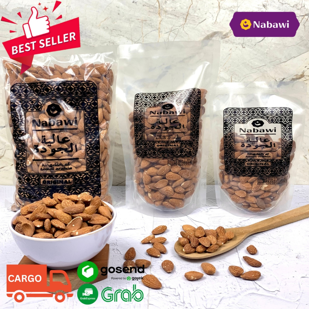 

Kacang Almond Tanpa Kulit Kacang Almond Matang Panggang Roasted Almond Oleh Oleh Haji dan Umroh