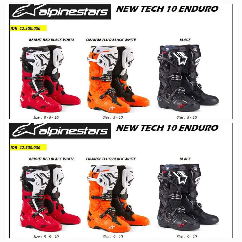 Sepatu alpinestar tech 10 enduro