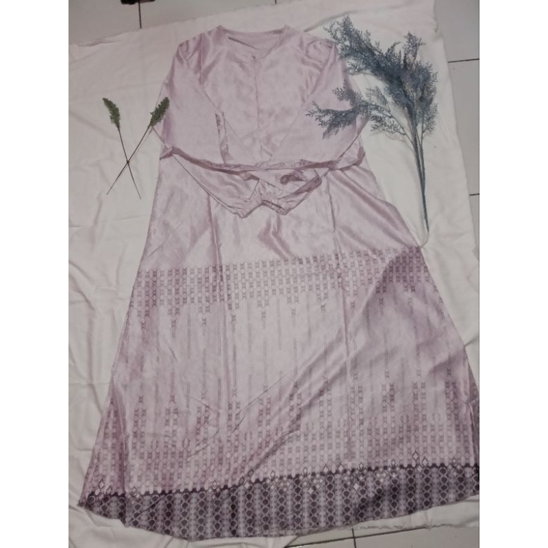 Baju gamis Atas Dior silk premium Baby pink