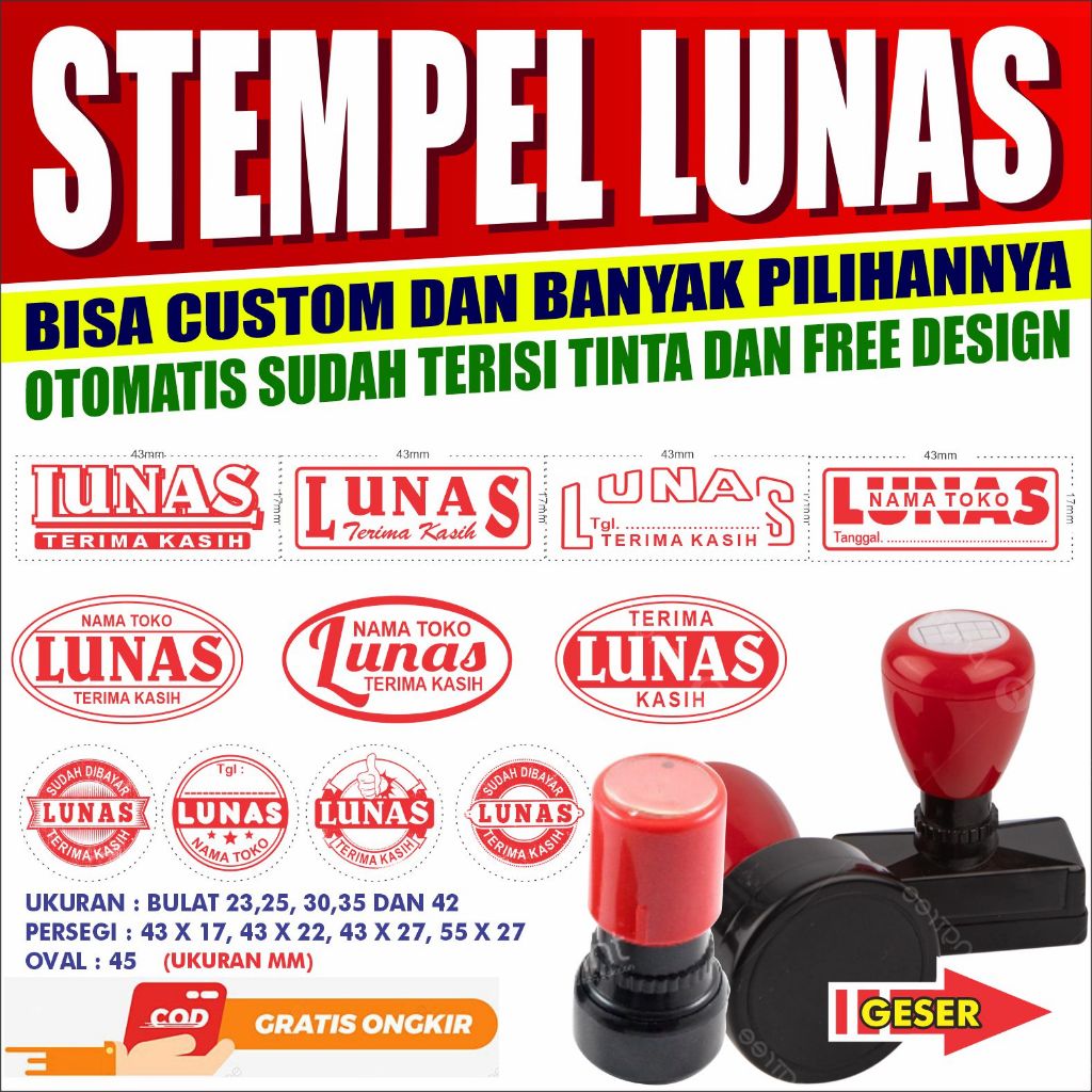 

Stempel | Stempel Lunas | Stempel Flash | Stempel Otomatis | stempel Custom | stempel Warna