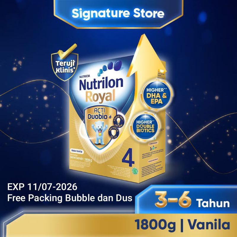 

Nutrilon Royal 4 Vanilla Susu Pertumbuhan Bubuk 1800 gr