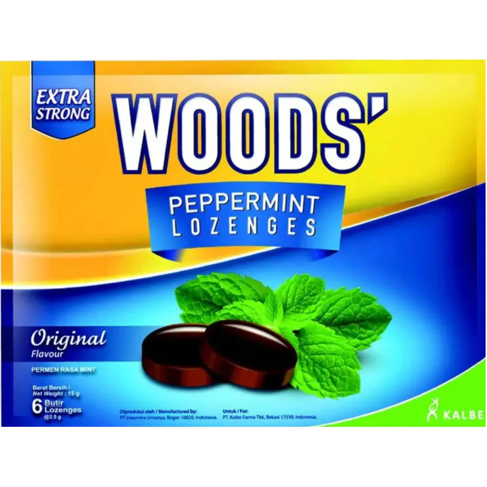 

Permen Woods Original Eceran Isi 6 Butir Pelega Tenggorokan