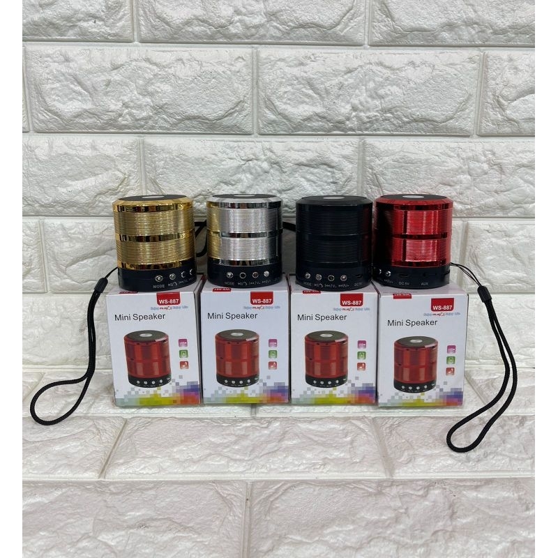 Speaker Mini Stereo Portable Wireless Bluetooth WS-887/F-931/888 with FM Mode mobile Phone mode/USB/