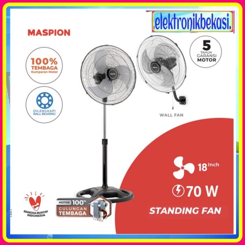 STAND FAN MASPION PW  453 / KIPAS ANGIN BERDIRI MASPION 18 INCH PW 453 / MASPION PW 453 KIPAS ANGIN