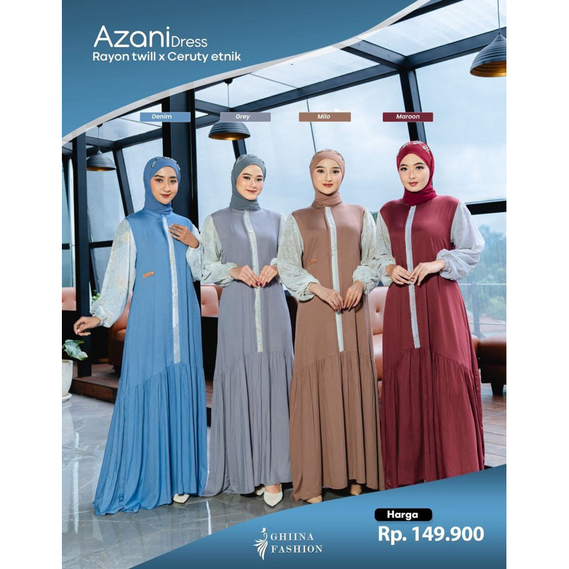Ghiina Fashion - Dress / Gamis / Azani Dress Ghiina Fashion