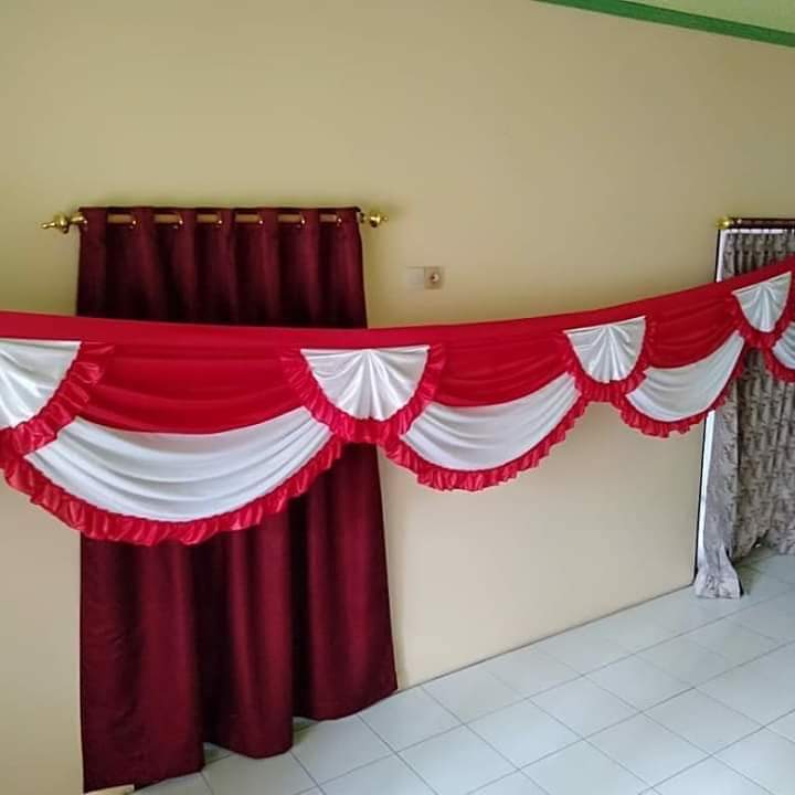 Rumbai Tenda Dekor Merah Putih-Custom