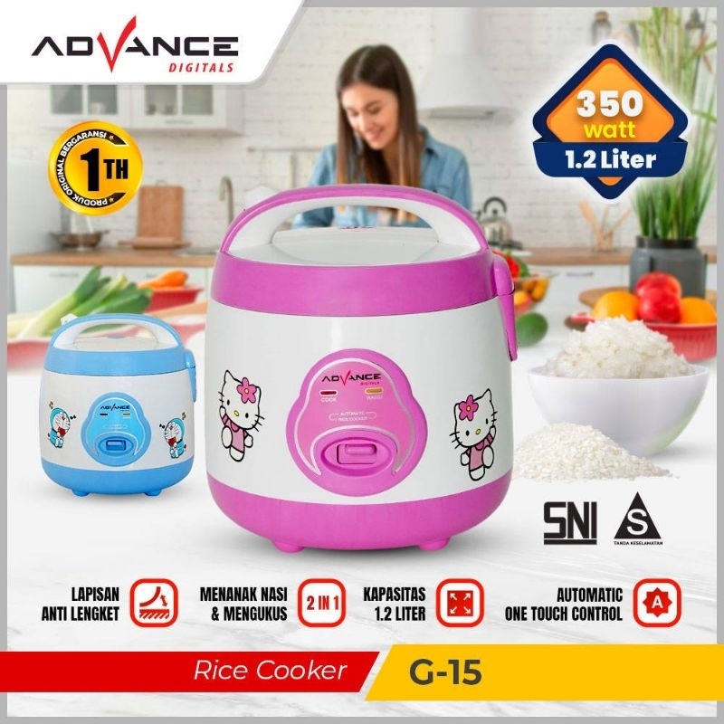 BATAM - ADVANCE G15 G 15 rice cooker magic com 1.2 liter karakter hello kitty pink