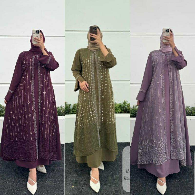 GAMIS ANISA/ABAYA DRESS/GAMIS ABAYA BRUKAT/GAMIS RAYA/GAMIS VEST BRUKAT/GAMIS LEBARAN/ABAYA POLOS PA