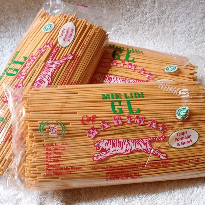 

Mie lidi GL Cap Harimau Mie Gomak Kuning 1 kg