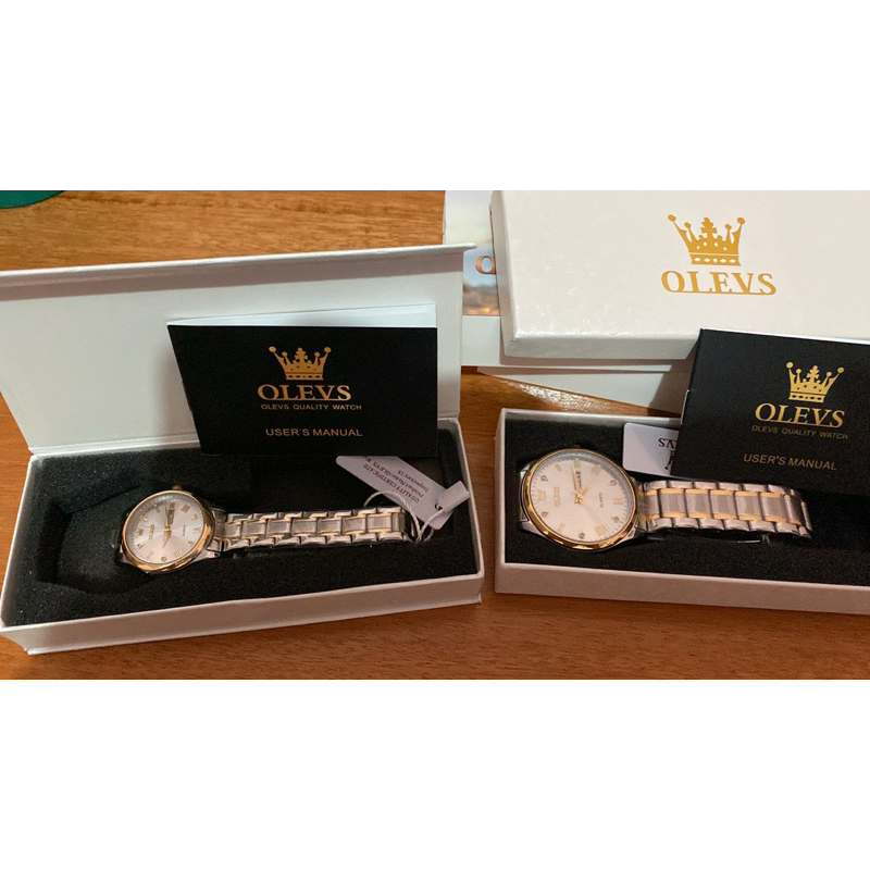 OLEVS Jam Tangan Couple Pasangan Original Anti Air Analog Terbaru