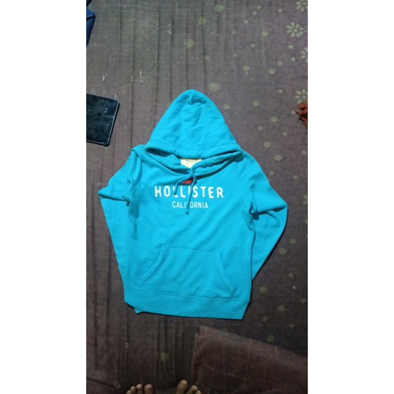 HOODIE HOLISTER BIRU LAUT