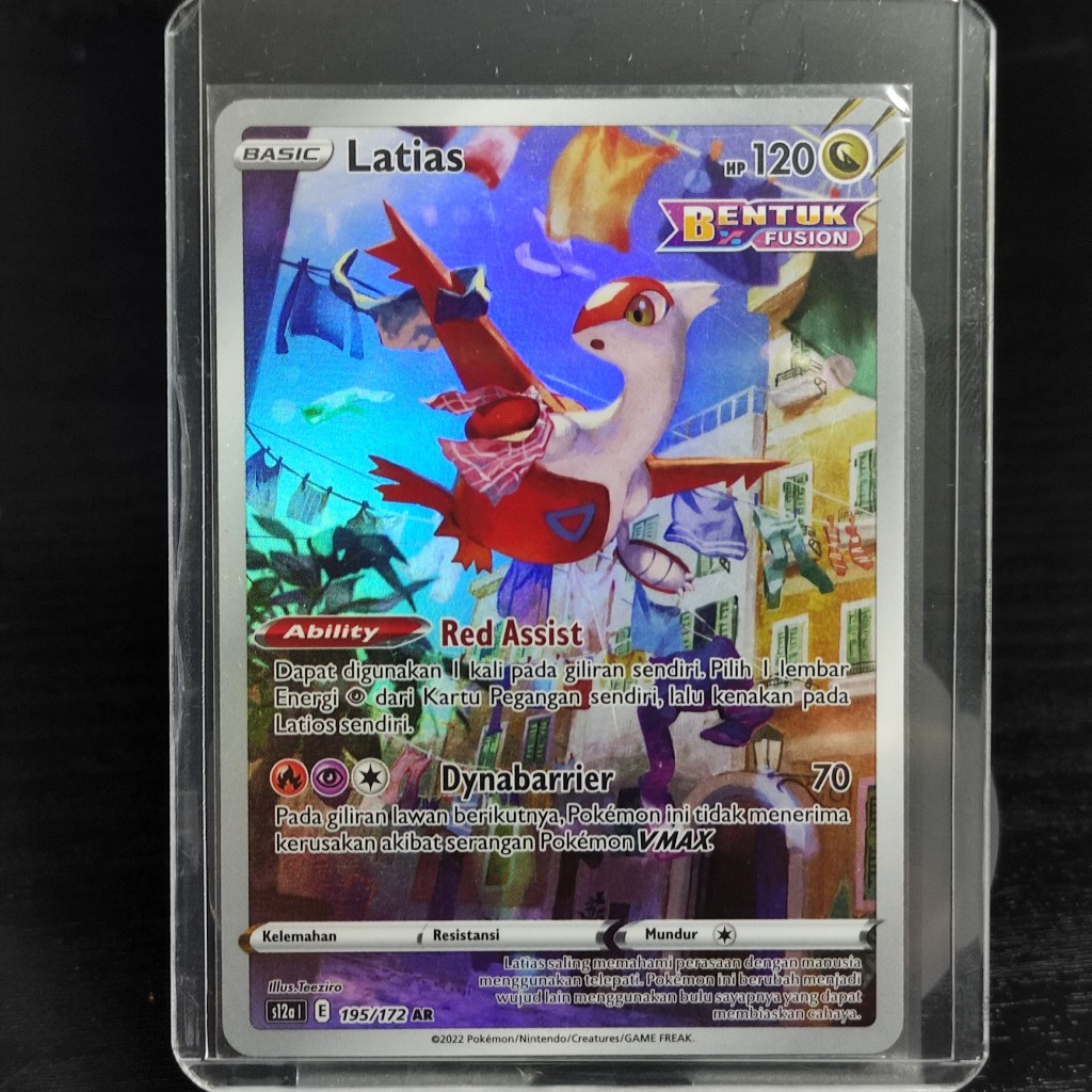 Latias AR S12a Art Rare Kartu Pokemon TCG Indonesia ( Gratis Toploader )