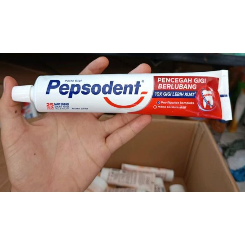 Pasta gigi Odol Pepsodent jumbo 225gr tanpa dus