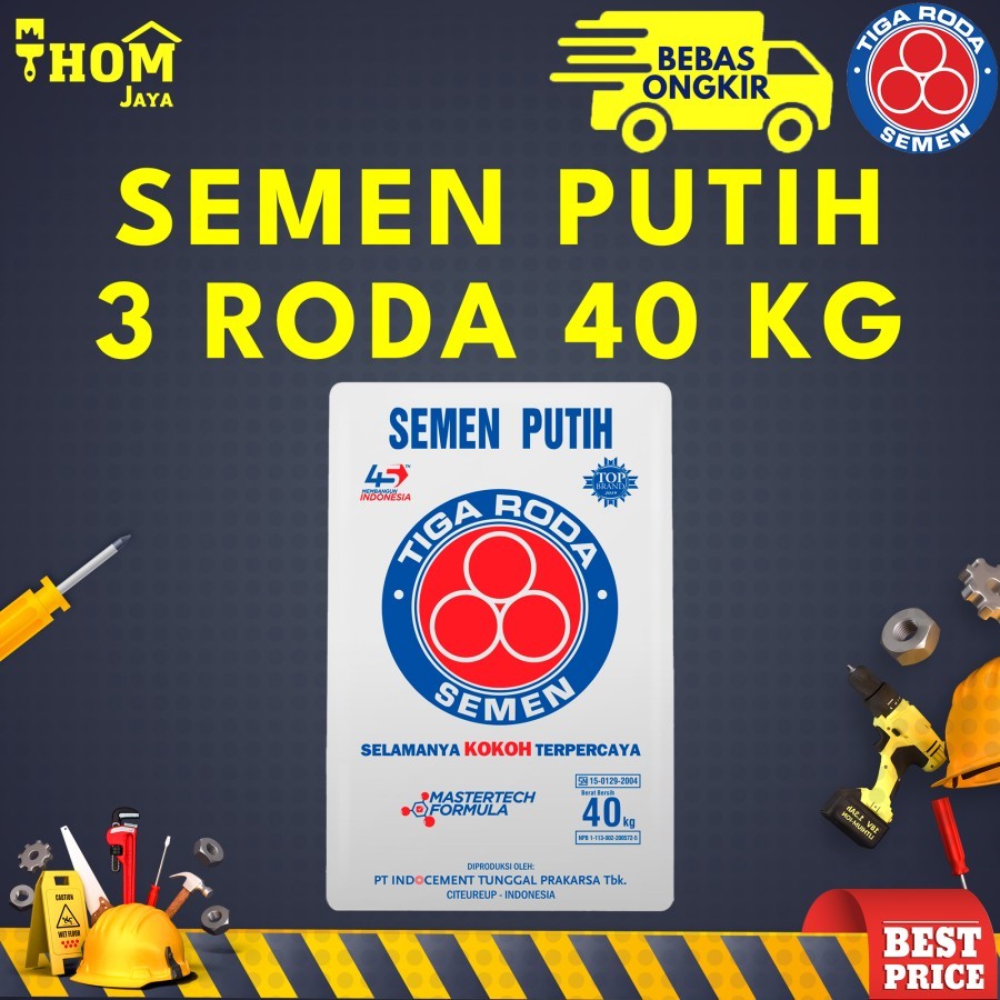 SEMEN PUTIH 3 RODA - 40KG - TIGA RODA INDONESIA