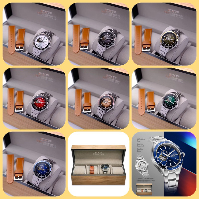 JAM TANGAN PRIA EXPEDITION E 6858 MA / E 6858 / 6858 ORIGINAL AUTOMATIC STAINLESS STEEL FREE STRAP G