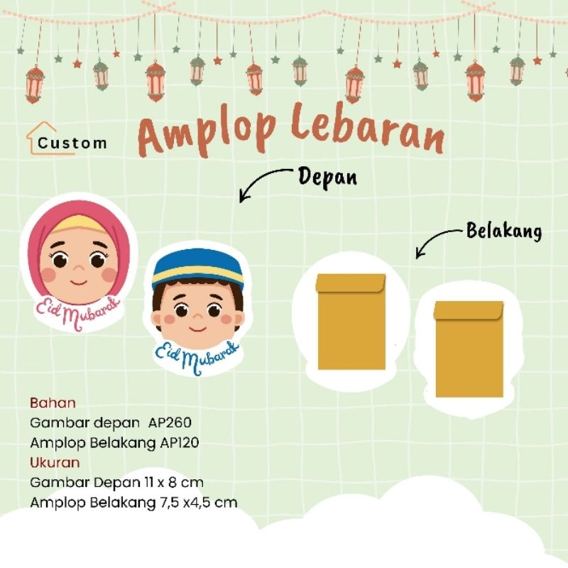 

amplop angpao lebaran idul fitri karakter lucu