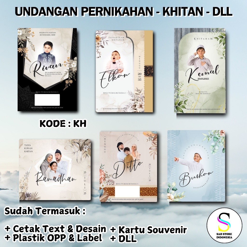 UNDANGAN KHITAN UNDANGAN TASYAKURAN KHITAN UNDANGAN KHITAN ANAK UNDANGAN MURAH