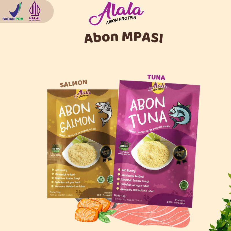 

ALALA Abon Bayi Abon Halus 15g ABON MPASI 8bulan+ ABON SALMON ABON TUNA