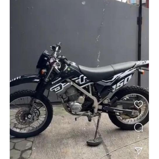 Decal Stiker Klx 150 s Hitam Abu Abu  Dekal Striping Sticker Dtracker Klx 150 L Stiker Dtracker Old