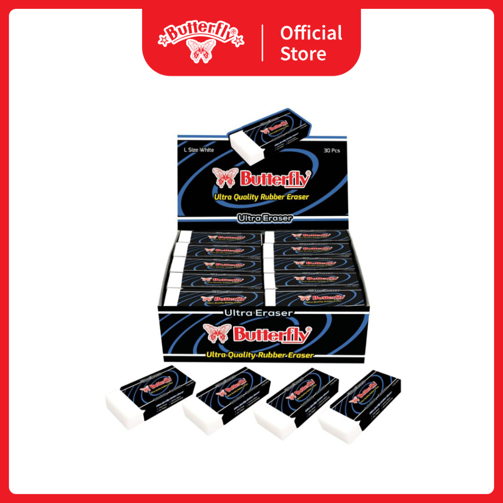 

Butterfly Ultra Eraser L Size (Black & White) / Penghapus Butterfly