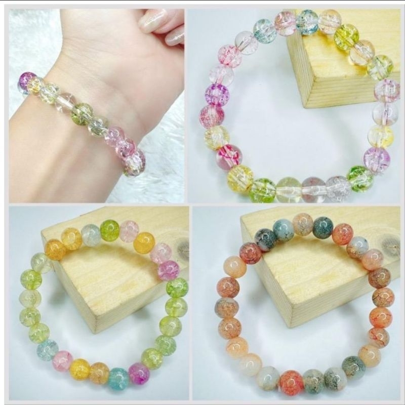 Gelang batu giok warna warni