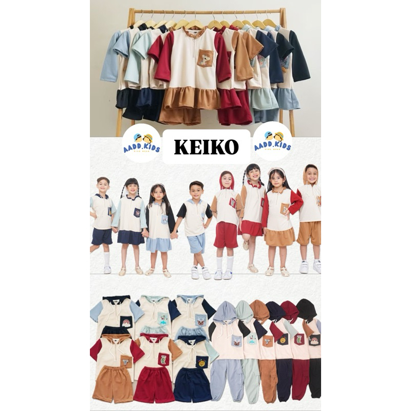 Tobeli Kids - Keiko Series | Setelan Anak Laki-Laki & Perempuan | Baju Anak Kembar Twinning Set | KE