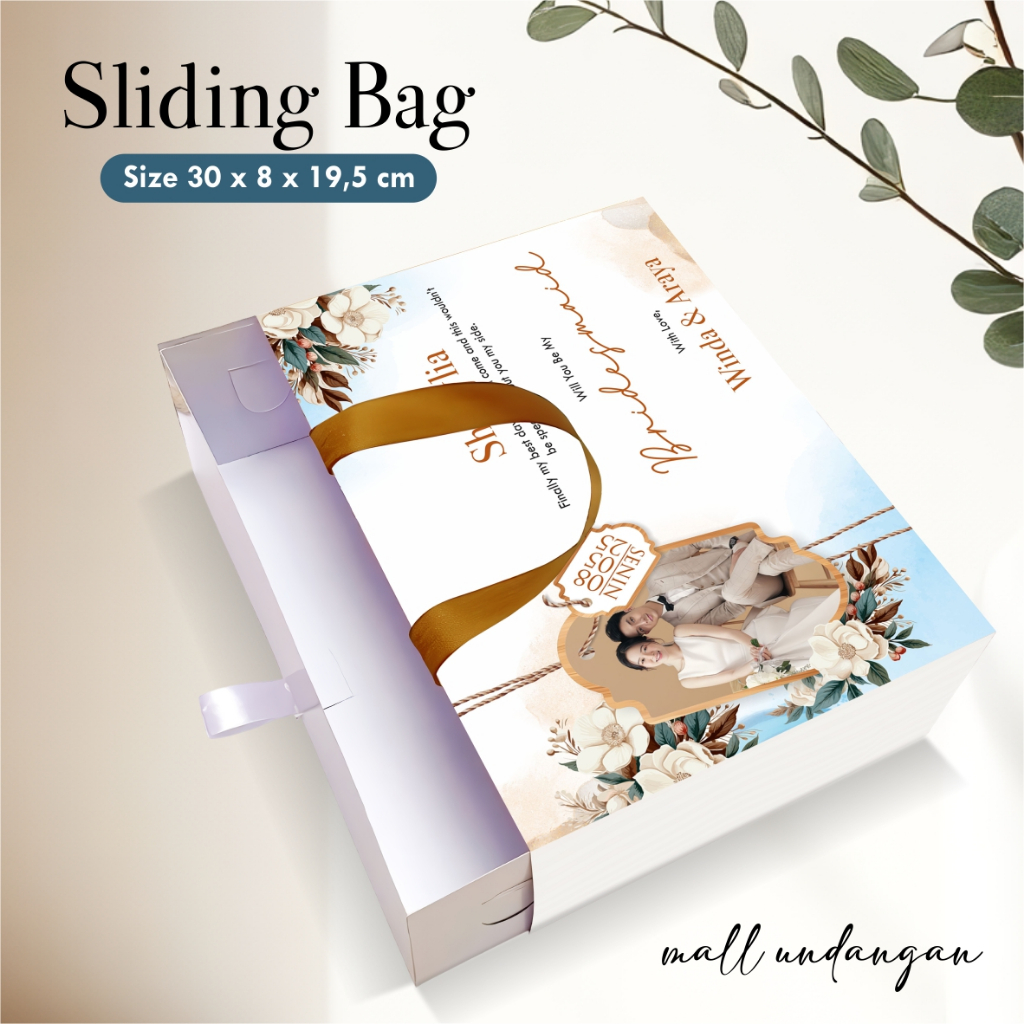 

SLIDING BAG GIFT CUSTOM - TAS PAPER BAG SIMPLE MURAH - SLIDING BOX BRIDESMAID LANDSCAPE