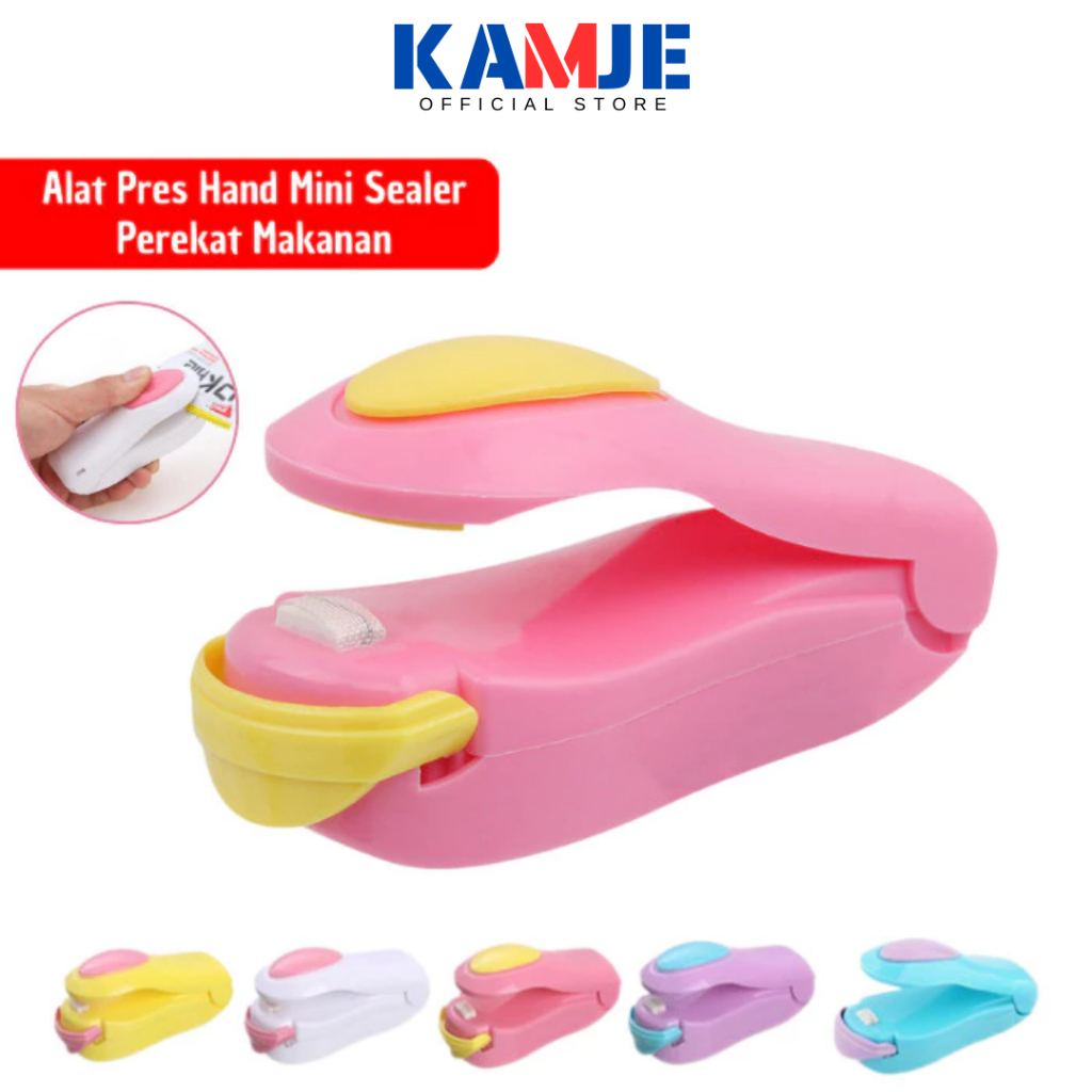 KAMJE Alat Pres Perekat Kemasan Plastik Snack Makanan Elektrik Hand Mini Sealer Portable KMJ180
