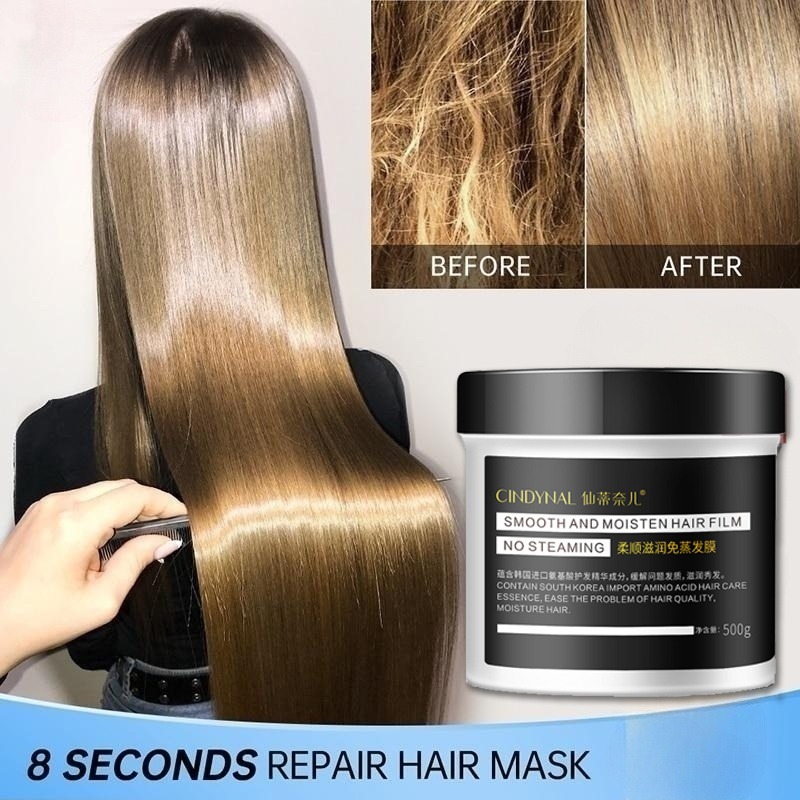 Keratin for straight hair Hair Mask Images Black cap jar 500g. Soft, smooth, shiny hair. Rambut keri