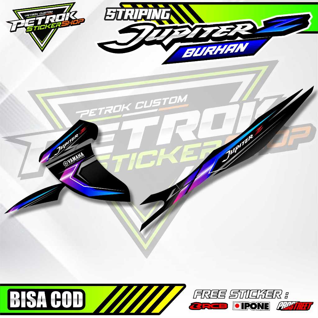 STRIPING VARIASI YAMAHA JUPITER Z BURHAN / STICKER LIST VARIASI MOTOR JUPITER Z BURHAN