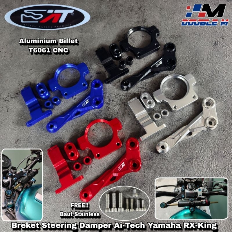 Breket Bracket Stabilizer Stang Steering Damper Aitech RX King RXKing not TKpro