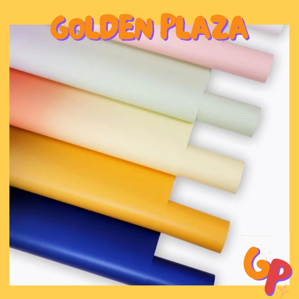 

20 LEMBAR Kertas Buket Bunga Flower Wrapping Gradasi Warna Cellophane Solid Warna KB6183