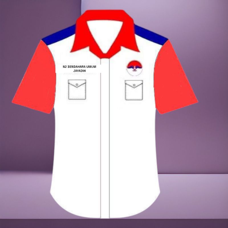 Kemeja Kerja Baju Pdh Custome Nindora Bordir Biasa