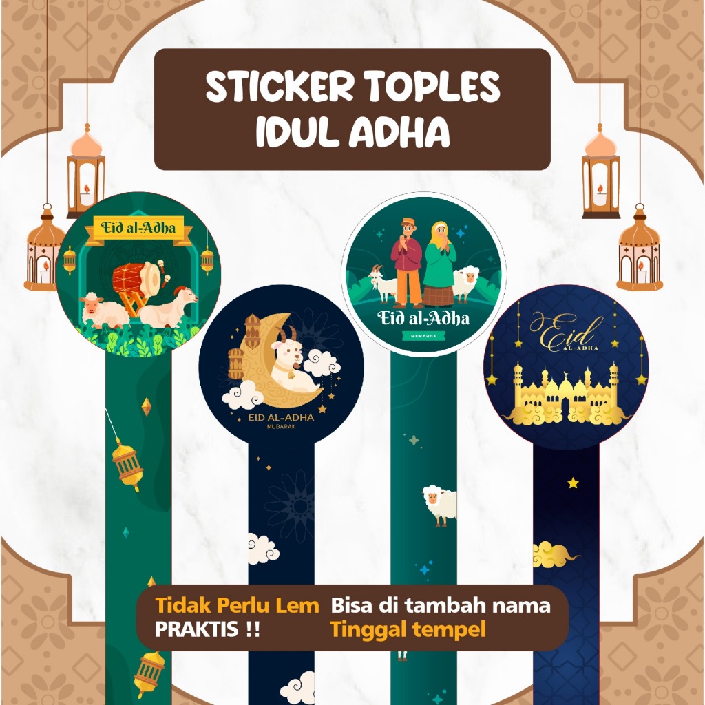 

[39pcs] Stiker Toples Lebaran Idul Adha Lebaran Haji Cocok untuk Hampers / Souvenir Biskuit Kue Hampers