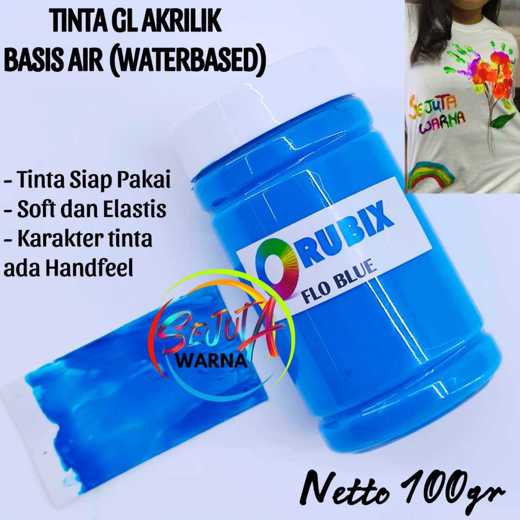 

TINTA RUBBER GL PASTA BASIS AIR CAT AKRILIK BIRU STABILO FLO BLUE 100GR
