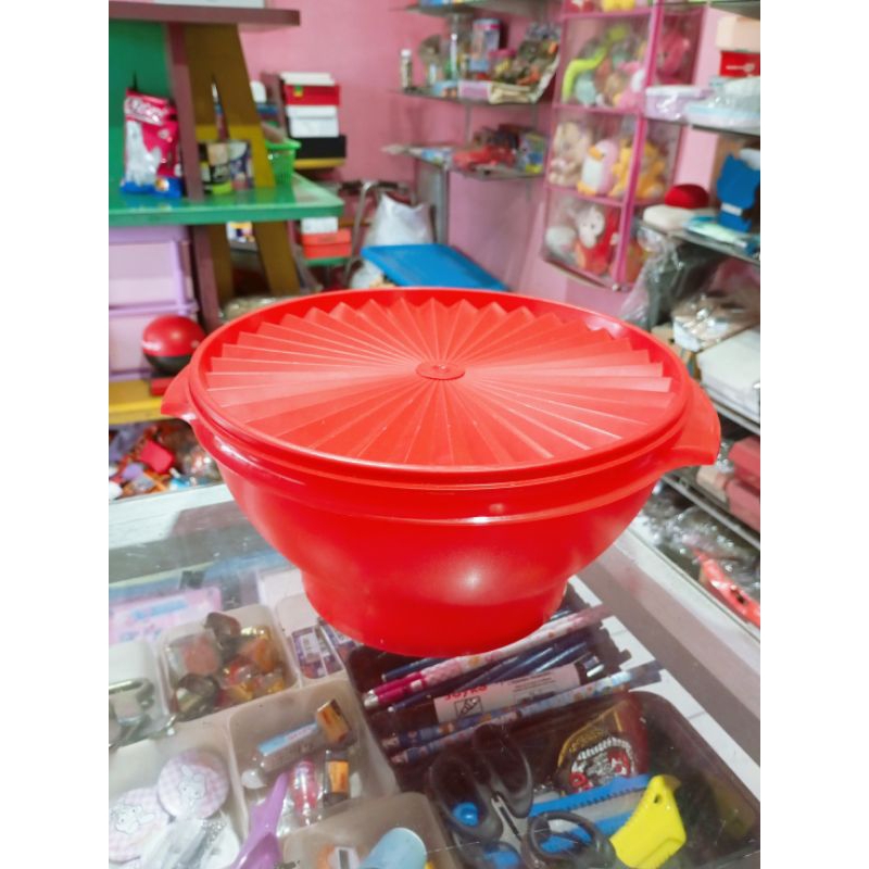 Rice Bowl Large Red Tupperware