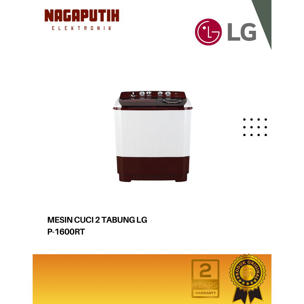 LG MESIN CUCI 2 TABUNG P-1600RT 16KG