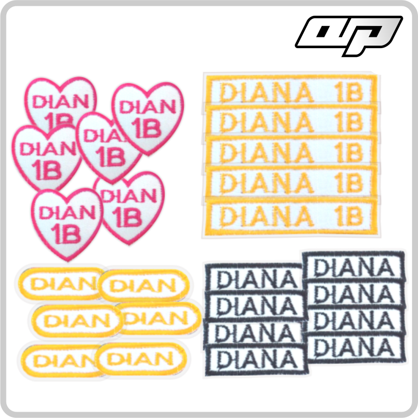 Label Nama Bordir Custom - Tag Nama Penanda Baju Satuan